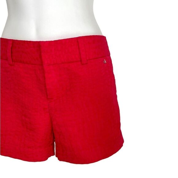 Calvin Klein Textured Belt Loop Shorts Medium Magenta Pink With Pockets - Picture 5 of 16